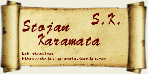 Stojan Karamata vizit kartica